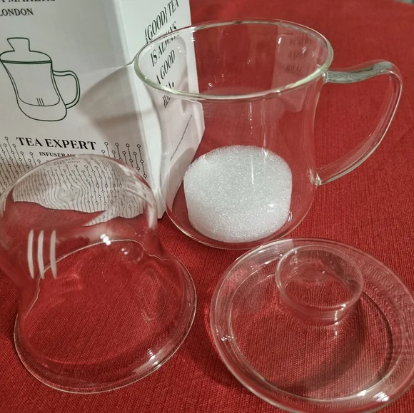 Glass Infuser Mug For Loose Leaf Tea - 300ml - Picture 5 of 7